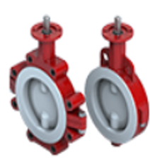 Válvula mariposa con revestimiento de PTFE Serie 22/23